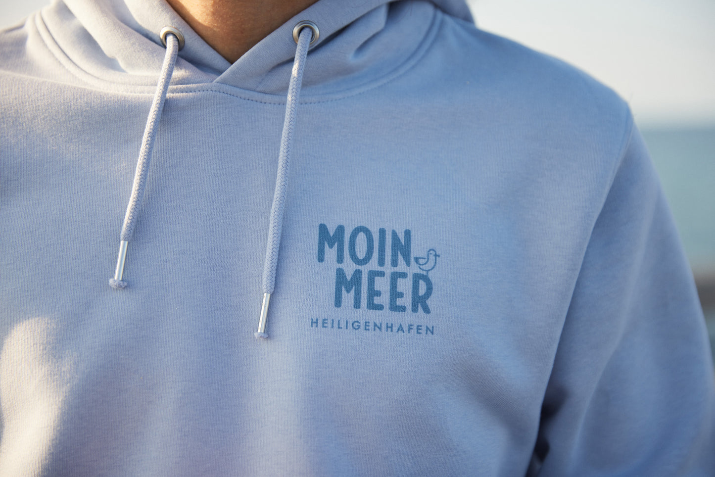 Kuschel-weicher Hoodie für Frauen und Männer, grau-blau